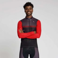 Zimowa kurtka rowerowa męska Rogelli Stryde. Czarne kurtki męskie Rogelli, na zimę, l, bez wzorów, z elastanu, rowerowe. Za 435.00 zł.