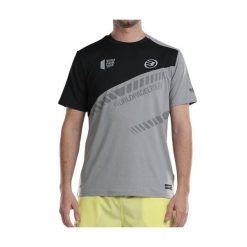 Koszulka z krótkim rękawem Męska Bullpadel Lucio. Szare koszulki sportowe męskie bullpadel, m, bez wzorów, bez kołnierzyka, bez ramiączek. Za 185.65 zł.