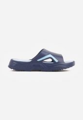 Granatowe Piankowe Klapki Basenowe na Grubej Podeszwie Atexia. Niebieskie buty sportowe męskie Born2be, z dresówki, bez zapięcia. Za 29.99 zł.