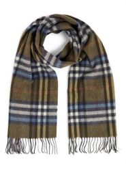 Finshley & Harding Męski szalik z kaszmiru Mężczyźni Kaszmir niebieski|zielony w kratkę, ONE SIZE. Niebieskie szaliki męskie Finshley & Harding, bez wzorów, z kaszmiru. Za 449.95 zł.