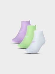 4F Skarpetki treningowe przed kostkę (3-pack) damskie - multikolor 39-42. Skarpety damskie 4f, bez wzorów, z elastanu. Za 44.99 zł.