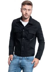 JACK & JONES JJIROYAL OVERSHIRT R211 BLACK DENIM 12155119. Czarne kurtki męskie Jack & Jones, m, bez wzorów, z denimu, bez kaptura. Za 189.99 zł.