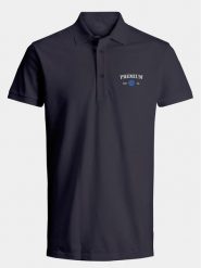 Jack & Jones Polo Jprblaalfie 12259678 Granatowy Regular Fit. Niebieskie koszulki polo męskie Jack & Jones, m, bez wzorów, z bawełny, bez ramiączek. Za 59.99 zł.