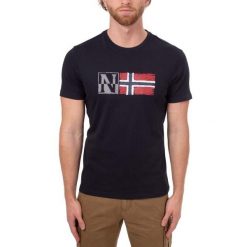 Koszulka t-shirt męski sportowy NAPAPIJRI SAINT SUMMER. Czarne t-shirty męskie Napapijri, m, bez wzorów, sportowe, bez kołnierzyka. Za 99.00 zł.
