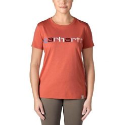 Koszulka damska bawełniana Carhartt Lightweight Multi Color Logo. Brązowe t-shirty damskie Carhartt, s, bez wzorów, z bawełny, bez kołnierzyka. Za 154.00 zł.