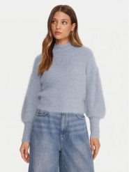 Guess Sweter W4BR25 Z3BH0 Niebieski Regular Fit. Niebieskie swetry damskie Guess, s, z aplikacjami, z syntetyku, bez kołnierzyka, bez ramiączek, bez kaptura. Za 279.99 zł.