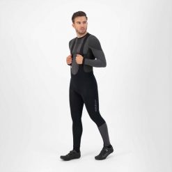 Spodnie rowerowe męskie Rogelli Essential HiVis z wkładką żelową. Czarne buty sportowe męskie Rogelli, bez zapięcia, rowerowe. Za 394.35 zł.