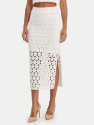 Fracomina Spódnica midi FR26SG4008K488R6 Écru Slim Fit. Spódnice damskie Fracomina, l, bez wzorów, z bawełny, midi. Za 559.99 zł.