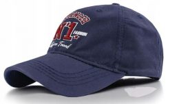 Bawełniana Bejsbolówka (Czapka z Daszkiem) - Pako Jeans - Influencer No. 1, Granat. Niebieskie czapki i kapelusze męskie Pako Jeans, bez wzorów, z bawełny. Za 55.00 zł.