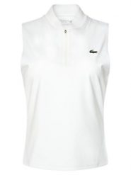 Lacoste Top PF0202 Biały Regular Fit. Białe koszulki sportowe damskie Lacoste, bez wzorów, z syntetyku, bez kołnierzyka, bez ramiączek, tenisowe. Za 529.99 zł.