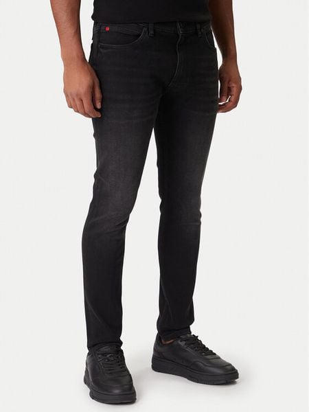 HUGO Jeansy 50547254 Czarny Extra Slim Fit. Czarne jeansy męskie Hugo. Za 579.99 zł.