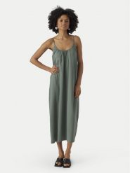 Vero Moda Sukienka letnia Luna 10286077 Zielony Regular Fit. Zielone sukienki damskie Vero Moda, na lato, m, bez wzorów, z syntetyku, bez kołnierzyka, bez ramiączek. Za 79.99 zł.