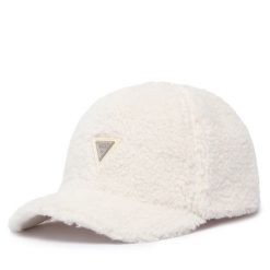 Czapka z daszkiem Guess. Białe czapki i kapelusze damskie Guess, z aplikacjami. Za 134.99 zł.