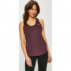 Reebok - Top. Brązowe topy damskie Reebok, z dzianiny, z okrągłym kołnierzem, bez rękawów. Za 89.90 zł.