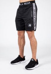 Atlanta Szorty - Czarny/Szary. Czarne krótkie spodenki sportowe męskie GORILLA WEAR, m, bez wzorów, z poliesteru, na fitness i siłownię. Za 204.00 zł.