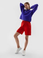 4F Spodenki dresowe uniseks M. Czerwone szorty damskie 4f, m, bez wzorów, z bawełny. W wyprzedaży za 9.99 zł.