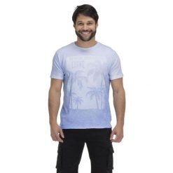 T-shirt męski Tie Dye Beach. Niebieskie buty sportowe męskie LEONE 1947 APPAREL, l, bez wzorów, z tkaniny, sportowe, bez kołnierzyka. Za 96.83 zł.