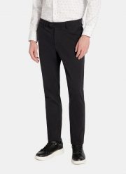 PAKO LORENTE - Granatowe spodnie chino z bawełną. Spodnie materiałowe męskie Pako Lorente, l, bez wzorów, z bawełny, casualowe. Za 299.99 zł.