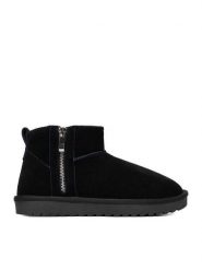 DeeZee Śniegowce DZ-80 BLACK Czarny. Czarne śniegowce i trapery damskie DeeZee, ze skóry. Za 229.99 zł.
