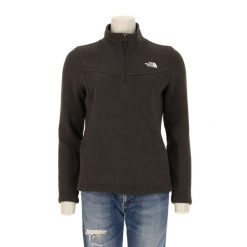 Damski szary polarowy sweter TNF. Szare swetry damskie The North Face, l, bez wzorów, z polaru, sportowe, bez kołnierzyka, bez ramiączek, bez kaptura. Za 127.76 zł.