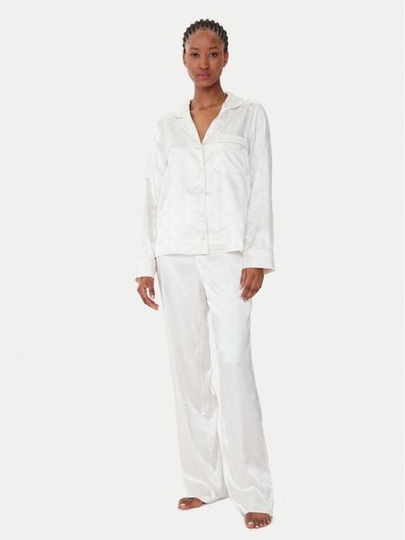 Guess Piżama O5BX05 W4732 Écru Regular Fit. Piżamy damskie Guess, s, z aplikacjami, z syntetyku, bez ramiączek. Za 299.99 zł.