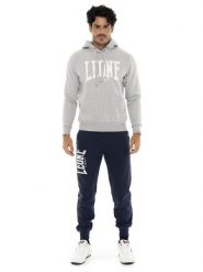 Bluza z bawełna z kaptur na co dzień na siłownię. Niebieskie bluzy męskie LEONE 1947 APPAREL, xl, bez wzorów, z bawełny, bez kaptura, na fitness i siłownię. Za 471.52 zł.