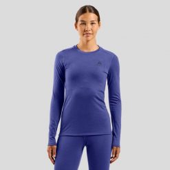 Bielizna termoaktywna z krótkim rękawem Odlo BL TOP crew neck l/s MERINO 160. Biała bielizna termoaktywna damska Odlo, l, bez wzorów, z materiału, bez ramiączek, długie. Za 379.99 zł.