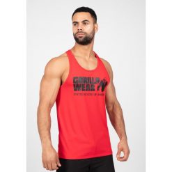 Classic Training Top bez rękawów - Czerwony. Czerwone buty sportowe męskie GORILLA WEAR, bez zapięcia, na fitness i siłownię. Za 161.00 zł.