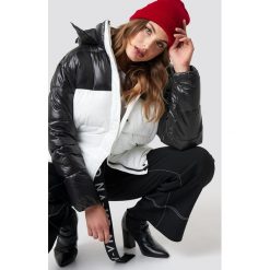 NA-KD Trend Kurtka Puff Block - Black,White,Multicolor. Białe kurtki damskie NA-KD Trend, z materiału. Za 404.95 zł.