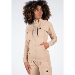 Marion Bluza z kapturem zapinana na suwak - Beżowy. Brązowe bluzy damskie GORILLA WEAR, bez wzorów, na fitness i siłownię. Za 183.00 zł.