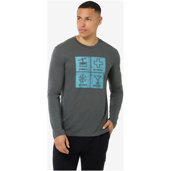 Longsleeve SUPER.NATURAL M SWISS LODGE LS. Szare bluzki z długim rękawem męskie super.natural, m, bez wzorów, bez kołnierzyka. Za 349.99 zł.