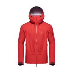 Kurtka przeciwdeszczowa męska BLACKYAK Brangus. Czerwone kurtki męskie BLACK YAK, m, bez wzorów, z gore-texu, sportowe, bez kaptura. Za 1,139.00 zł.