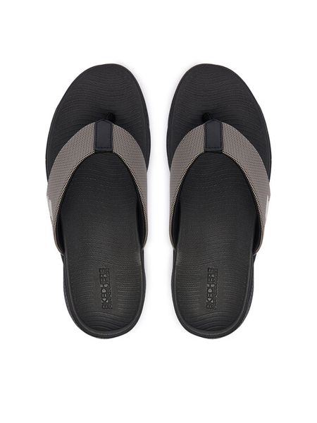 Skechers Japonki 229267/TPBK Czarny. Czarne klapki męskie Skechers, z materiału. Za 199.99 zł.