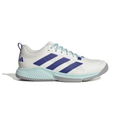 Buty halowe adidas Court Team Bounce 2.0. Białe obuwie sportowe damskie Adidas, bez wzorów, z materiału, trekkingowe. W wyprzedaży za 347.60 zł.