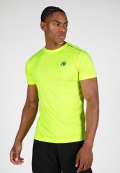 Washington Koszulka - Neon Żółty. Żółte koszulki sportowe męskie GORILLA WEAR, s, bez wzorów, z poliesteru, bez kołnierzyka, bez ramiączek, na fitness i siłownię. Za 169.99 zł.