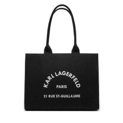 Torebka KARL LAGERFELD. Czarne torebki do ręki damskie KARL LAGERFELD, bez wzorów, klasyczne, bez dodatków. Za 359.99 zł.