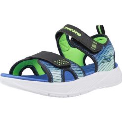 Sandały SKECHERS MICROSPEC-SPLASH Niebieski. Niebieskie sandały męskie Skechers, z materiału, bez zapięcia. Za 179.00 zł.