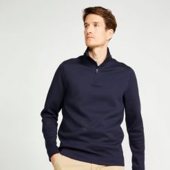 Bluza do golfa męska Inesis MW500. Niebieskie buty sportowe męskie INESIS, m, bez wzorów, z elastanu, klasyczne, bez kaptura. Za 149.99 zł.