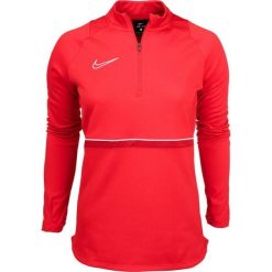 Bluza sportowa damska Nike Dri-Fit Academy. Czerwone bluzy sportowe damskie Nike, bez wzorów, bez kaptura, dri-fit (nike). Za 142.84 zł.