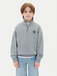 Calvin Klein Jeans Bluza LVCKTJB47B Szary Regular Fit. Szare bluzy dla chłopców Calvin Klein Jeans, bez wzorów, z bawełny, bez ramiączek, bez kaptura. Za 299.99 zł.