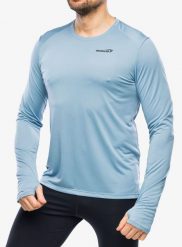 Bluza biegowa męska Inov-8 Performance Long Sleeve. Niebieskie bluzy męskie Inov-8, l, bez wzorów, z materiału, bez kaptura, do biegania. Za 152.79 zł.