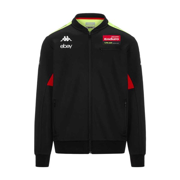 Bluza dresowa Kappa Atrisomone VR46. Czarne bluzy męskie Kappa, l, bez wzorów, z dresówki, bez kaptura. Za 270.50 zł.