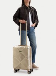 Nine West Walizka kabinowa CEO-NW-S-002-09 GOLD Złoty. Żółte torebki do ręki damskie Nine West, bez wzorów, z tworzywa sztucznego. Za 299.99 zł.