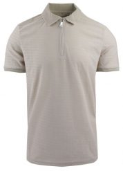 Dzianinowe Polo - Dekolt na Zamek - Brave Soul - Beż. Koszulki polo męskie Brave Soul, l, bez wzorów, z dzianiny, casualowe, bez ramiączek. Za 99.00 zł.