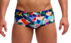 Kąpielówki Funky Trunks Palm Prism - trunki męskie. Brązowe kąpielówki męskie FUNKY TRUNKS, l, bez wzorów, z materiału, na fitness i siłownię. Za 179.99 zł.