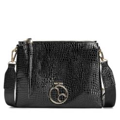 Torebka Nobo. Czarne listonoszki damskie Nobo, bez wzorów, bez dodatków. Za 149.99 zł.