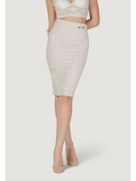 Rinascimento Spódnica ołówkowa CFC0122972003 Beżowy Regular Fit. Brązowe kurtki damskie Rinascimento, l, bez wzorów, z syntetyku, ołówkowe. Za 259.99 zł.