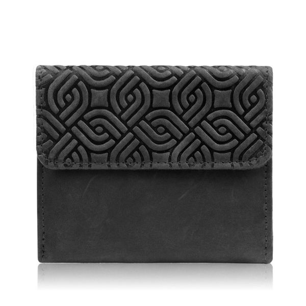 Portfel skórzany vintage Paolo Peruzzi czarny T-114-HBL. Czarne portfele damskie Paolo Peruzzi, bez wzorów, ze skóry. Za 69.00 zł.