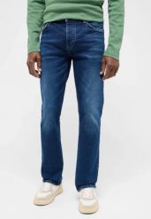 Męskie Spodnie Jeansowe Mustang Style Michigan Straight Denim Blue 1016336 5000 784. Niebieskie spodnie materiałowe męskie Mustang, l, bez wzorów, z denimu. Za 219.99 zł.