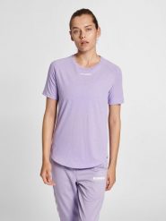 Koszulka damska Hummel MT Vanja. Niebieskie t-shirty damskie Hummel, xs, bez wzorów, z bawełny, klasyczne, bez kołnierzyka. Za 129.50 zł.